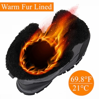 Foto 2 | Botas De Nieve Shulook Impermeables Con Forro De Piel Cálida Para Hombre De Invierno - Venta Internacional.