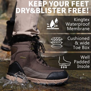 Foto 6 | Botas De Nieve Shulook Impermeables Con Forro De Piel Cálida Para Hombre De Invierno - Venta Internacional.
