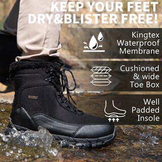 Foto 6 | Botas De Nieve Shulook Impermeables Con Forro De Piel Cálida Para Hombre De Invierno - Venta Internacional.