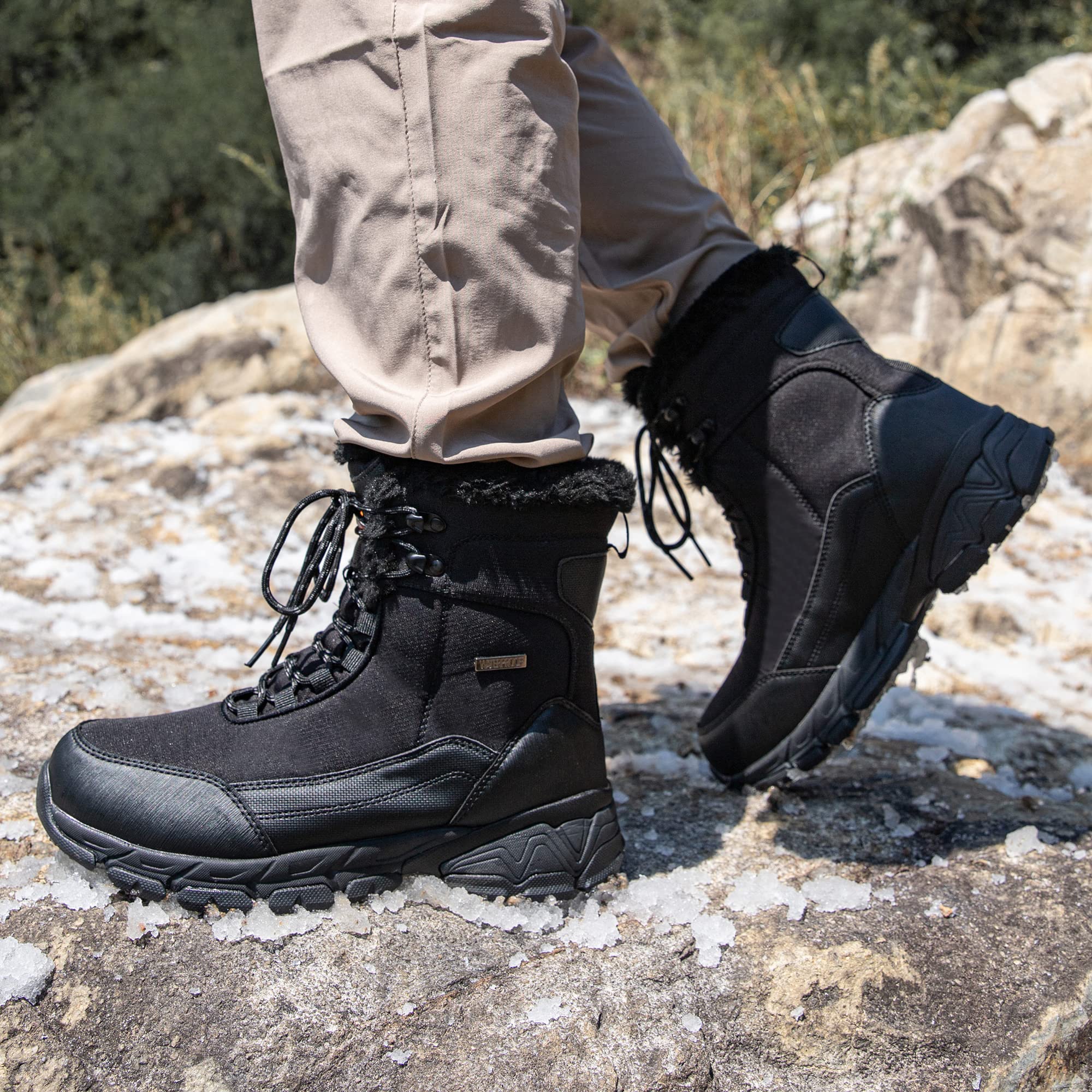 Foto 8 pulgar | Botas De Nieve Shulook Impermeables Con Forro De Piel Cálida Para Hombre De Invierno - Venta Internacional.