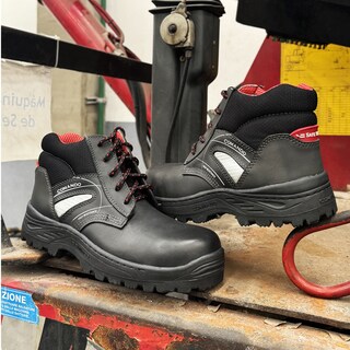 Foto 6 | Botas De Trabajo Comando Modelo 5520 Ergonomicas Industriales De Piel Con Casco De Seguridad