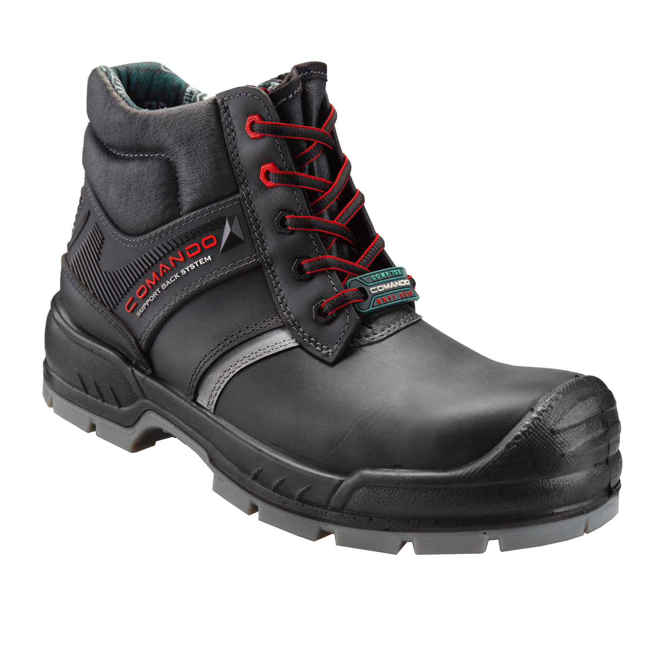 Foto 1 | Botas De Trabajo Comando Modelo 706 Ergonomicas Industriales De Piel Con Casco De Seguridad
