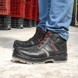 Foto 5 | Botas De Trabajo Comando Modelo 706 Ergonomicas Industriales De Piel Con Casco De Seguridad