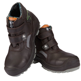 Foto 7 | Botas De Trabajo Para Diabeticos Anticlavos Comando Modelo 1238 Ergonomicas Industriales De Piel Con Casco De Seguridad