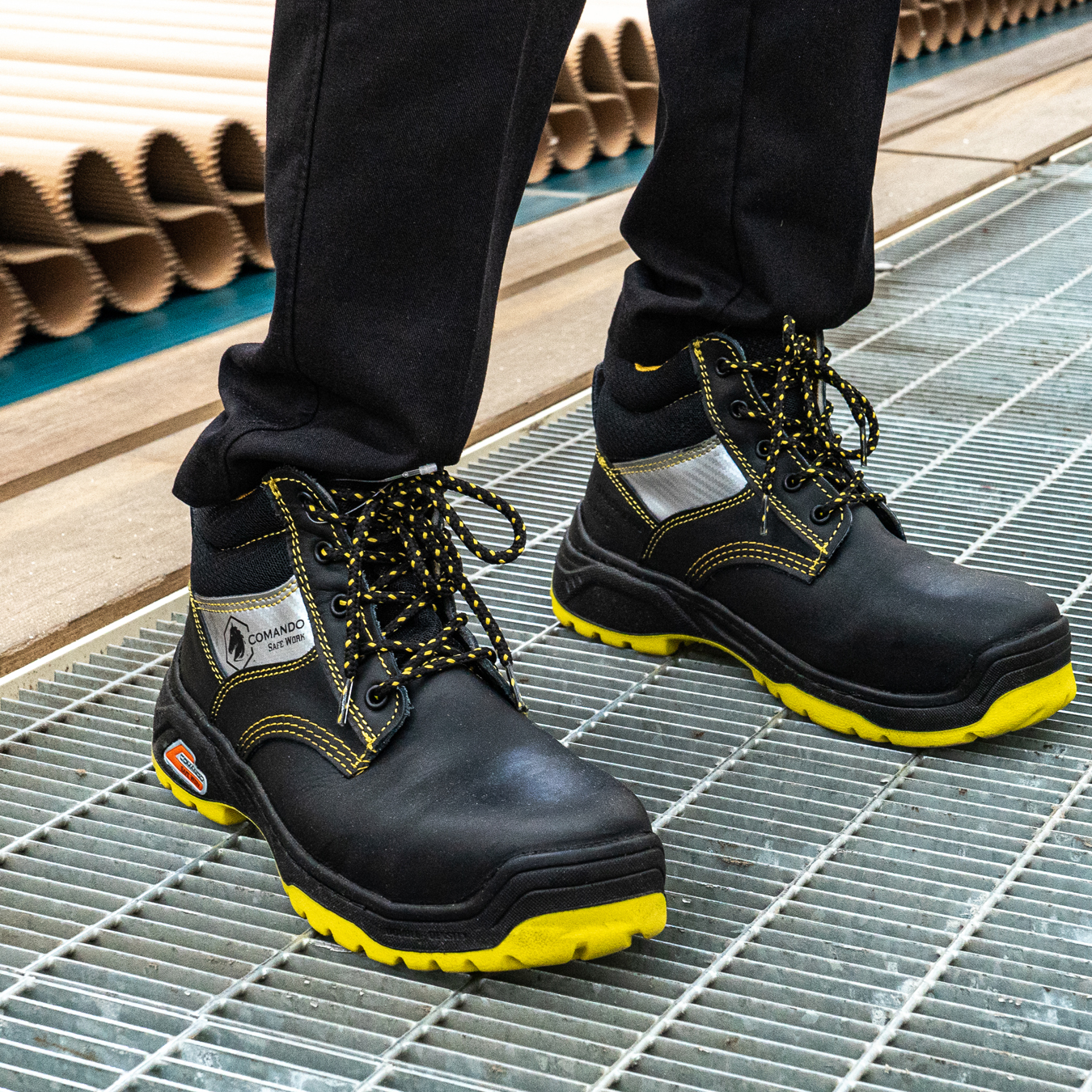 Foto 7 pulgar | Botas De Trabajo Comando Modelo 2205 Ergonomicas Industriales De Piel Con Casco De Seguridad