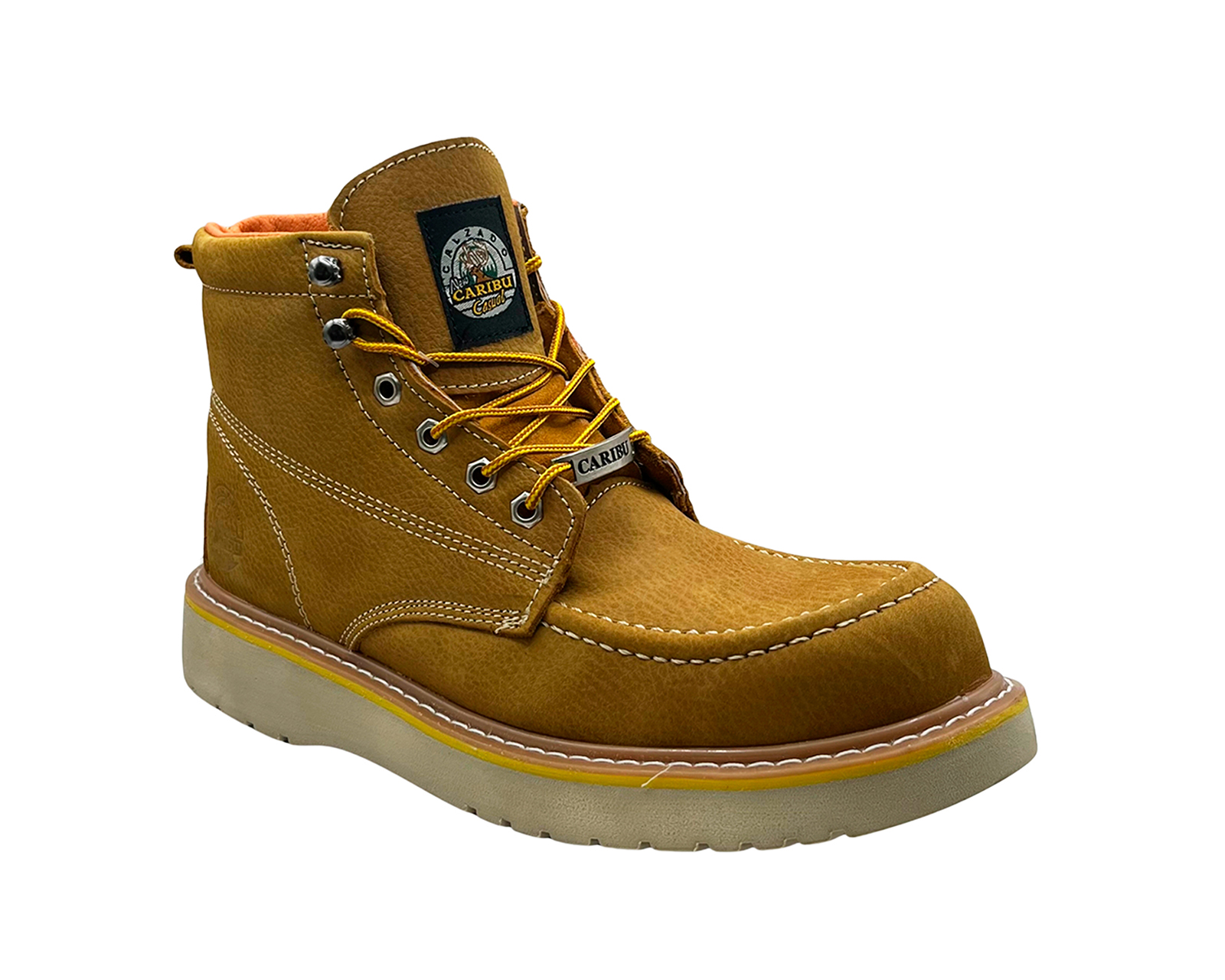 Foto 3 pulgar | Bota De Trabajo Industrial Para Hombre Caribu 364 P Color Miel