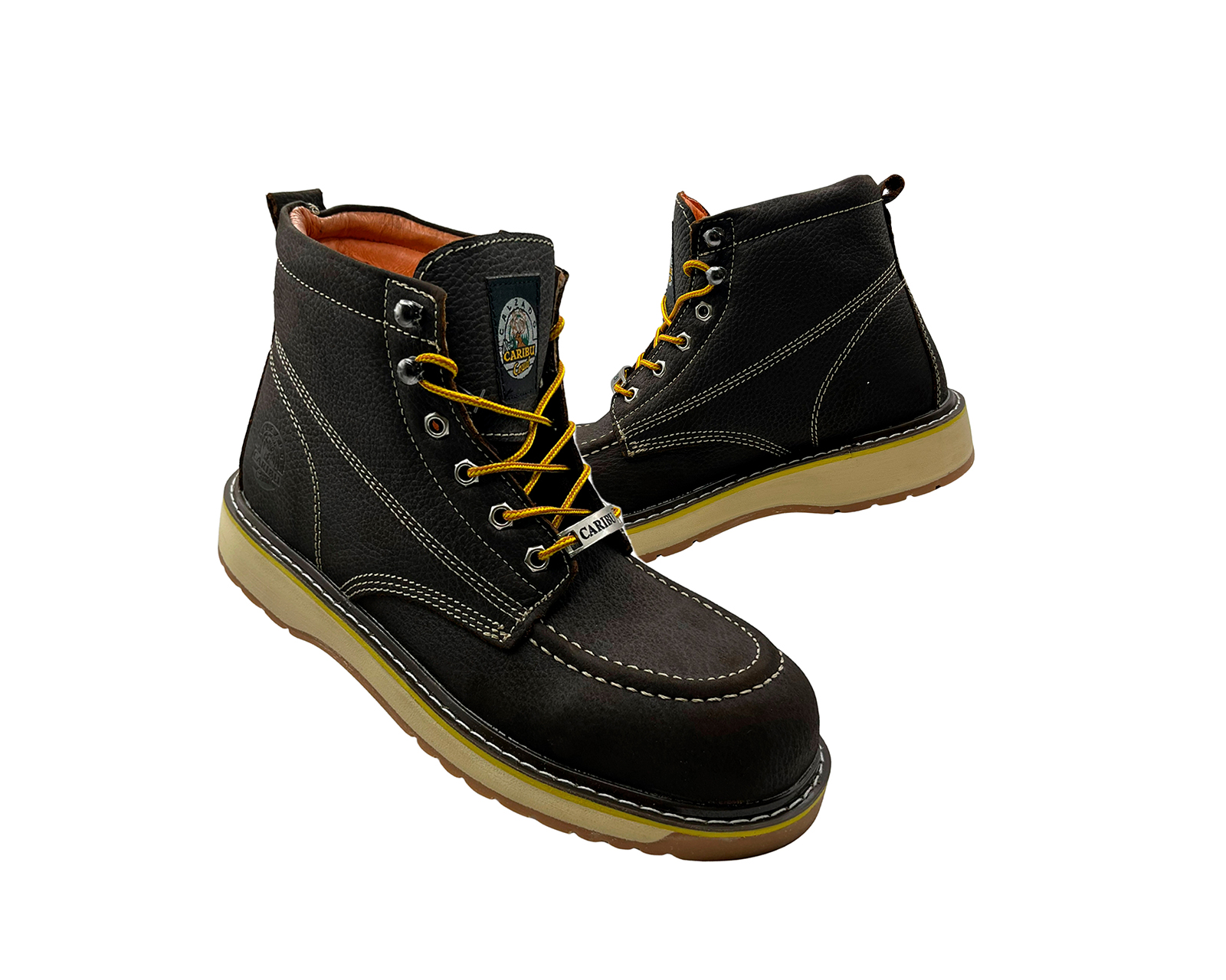 Foto 5 pulgar | Botas De Trabajo Industrial Para Hombre Caribu 363 E Color Miel