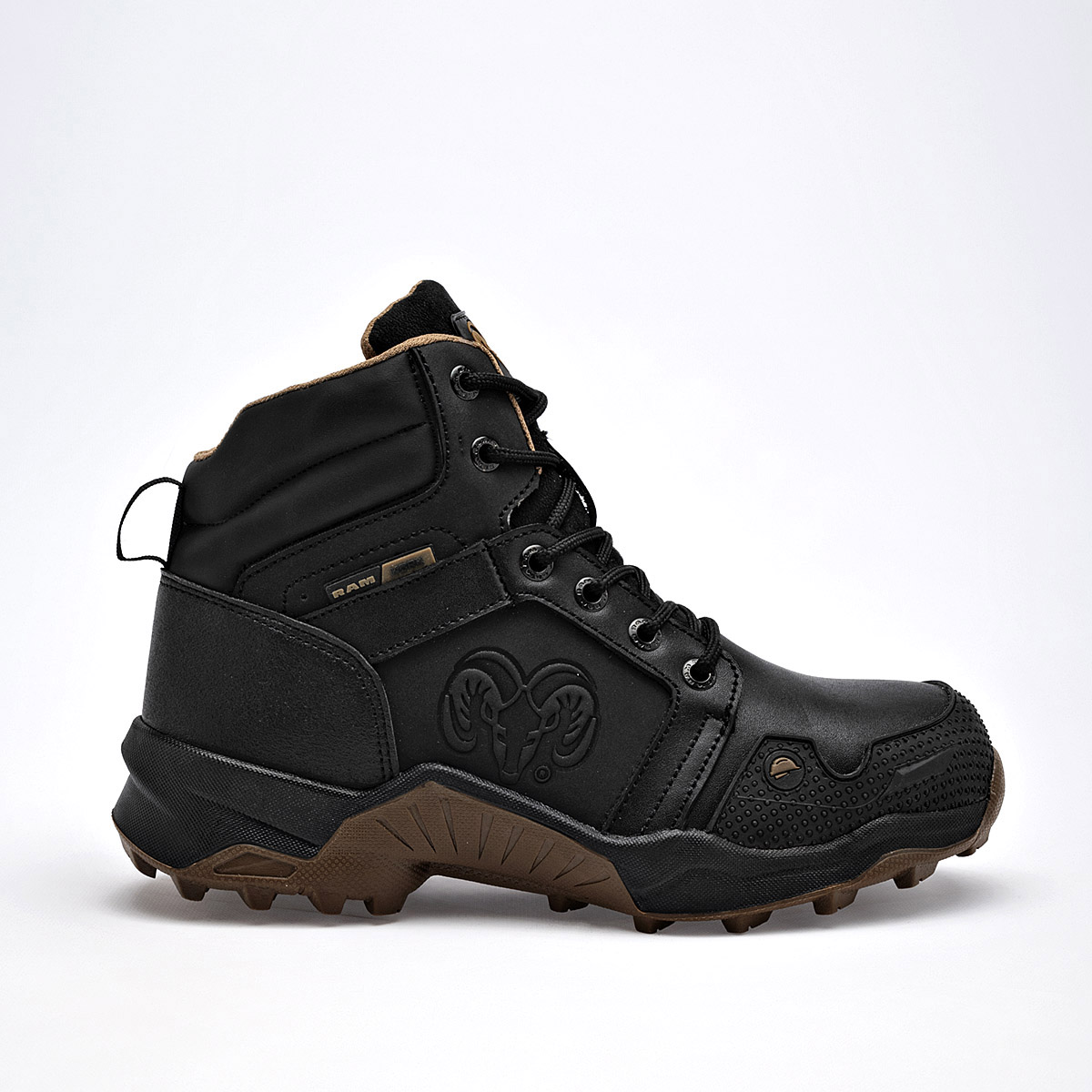 Foto 4 | Ram Zapato Industrial Para Hombre Negro  Casco De Acero