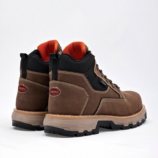 Foto 4 | Caribu Zapato Industrial Para Hombre Café Negro Casco De Acero