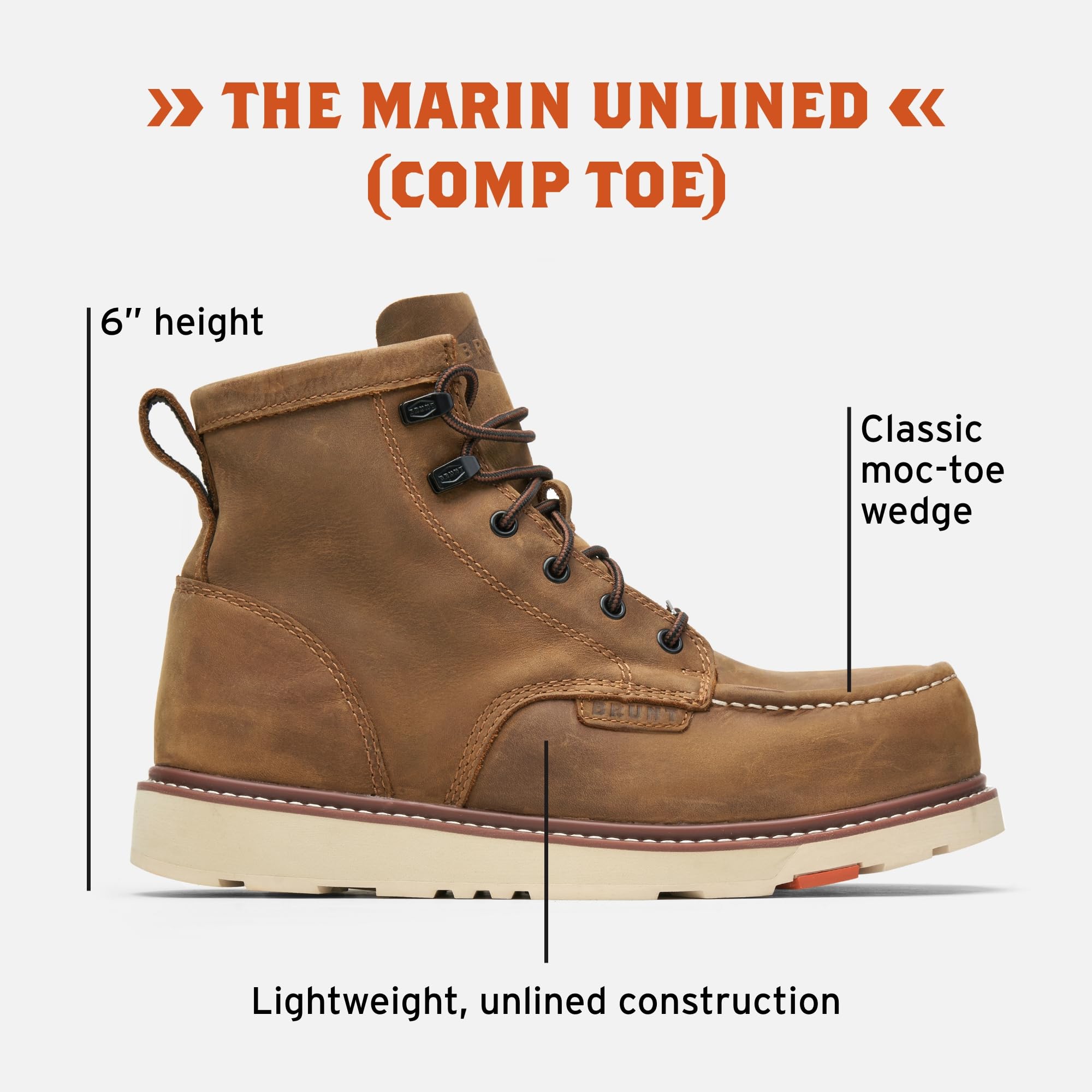Foto 3 pulgar | Bota de Trabajo Brunt Marin para Hombre - Venta Internacional