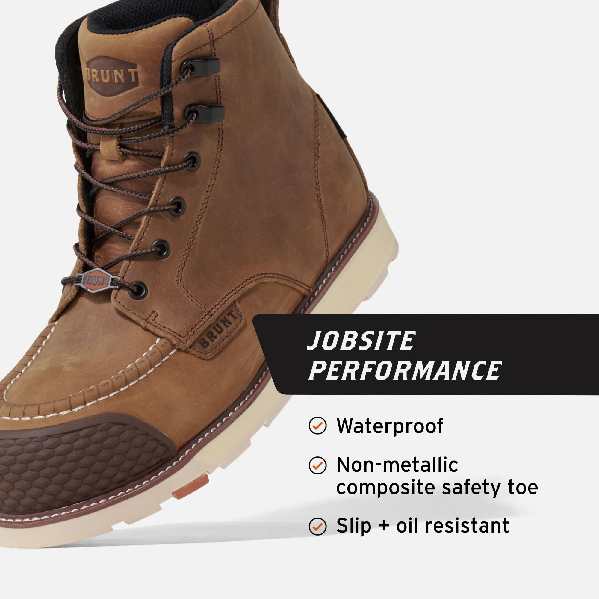 Foto 4 pulgar | Bota De Trabajo Brunt Marin Brunt Con Punta Ajustada  Talla 14  Marrón  Hombre - Venta Internacional.