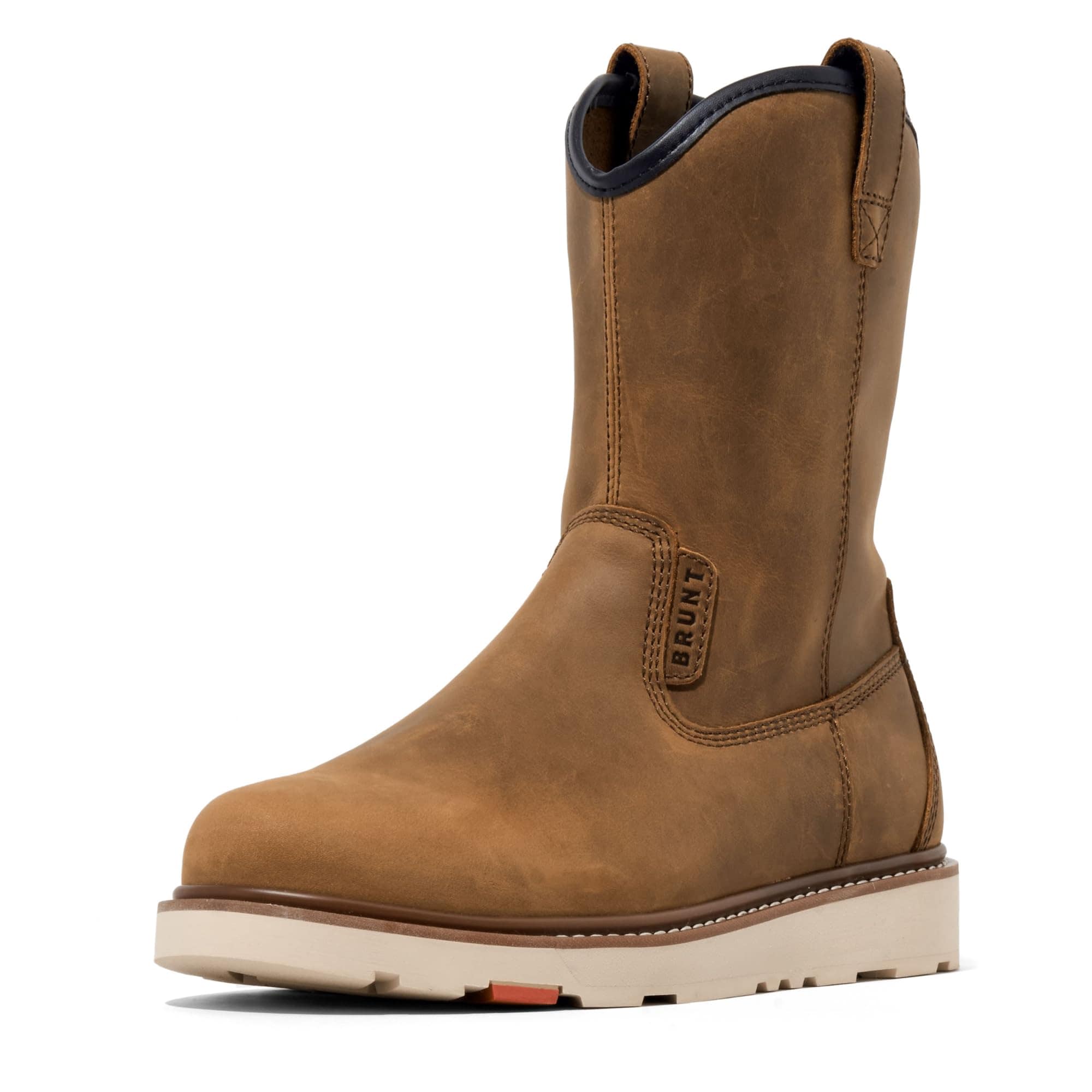 Bota De Trabajo Brunt Bolduc  Sin Forro  Punta Suave  Marrón  Para Hombre - Venta Internacional. $6,124