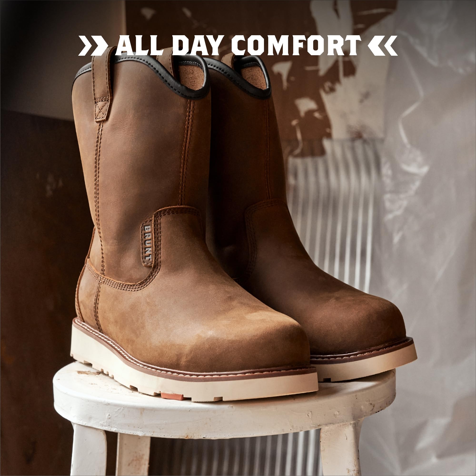 Foto 5 pulgar | Bota De Trabajo Brunt Bolduc  Sin Forro  Punta Suave  Marrón  Para Hombre - Venta Internacional.
