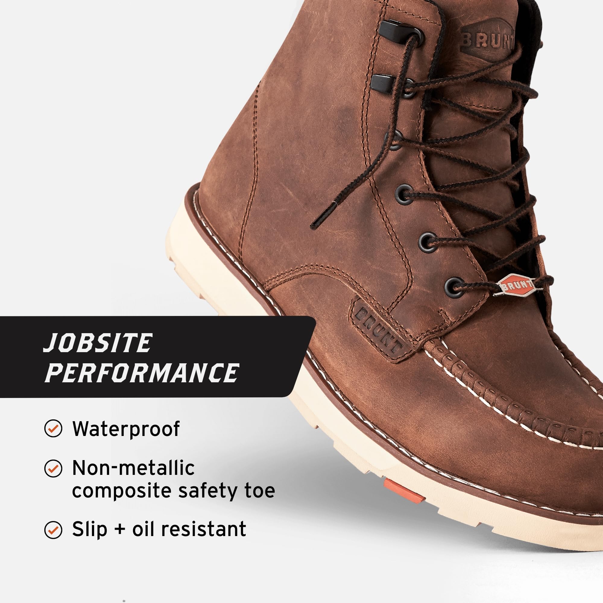 Foto 4 pulgar | Botas De Trabajo Brunt Marin Comp Toe Impermeables Para Hombre  Color Marrón  Talla 16 - Venta Internacional.
