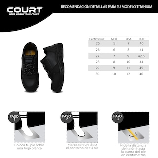 Foto 7 | Tenis de Seguridad Court Titanium de Piel para Hombre