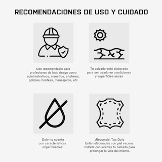 Foto 6 | Court Duty Calzado De Servicio Elaborados De Piel Con Diseño Elegante