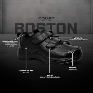 Foto 7 | Court Boston | Zapatos Ultra Cómodos Para Hombre, Hecho De Piel, Abrochado Fácil