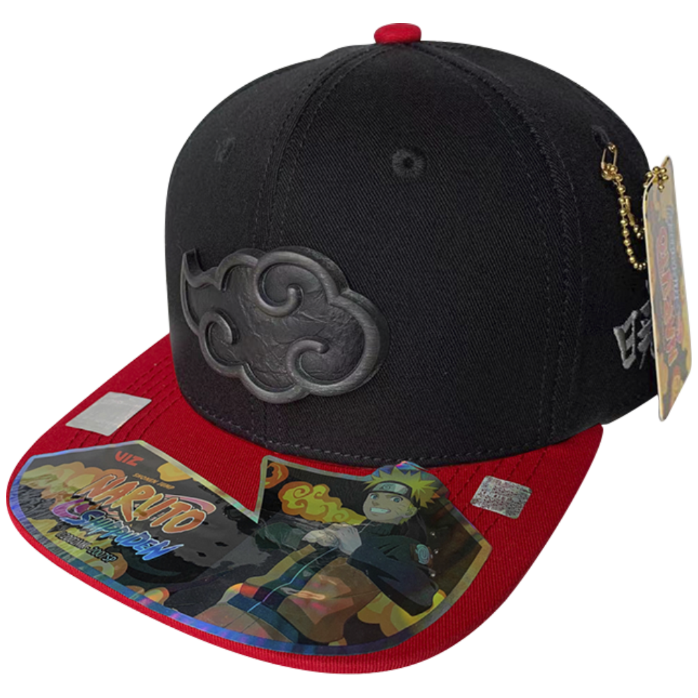 Foto 2 pulgar | Gorra Naruto Akatsuki Placa Cloud con piel, Rojo/ Negro, 57cm