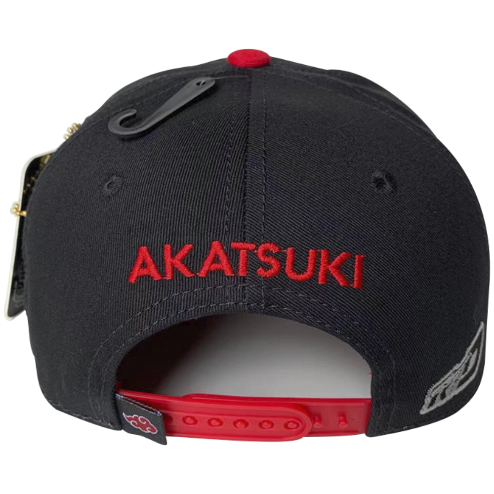 Foto 3 pulgar | Gorra Naruto Akatsuki Placa Cloud con piel, Rojo/ Negro, 57cm