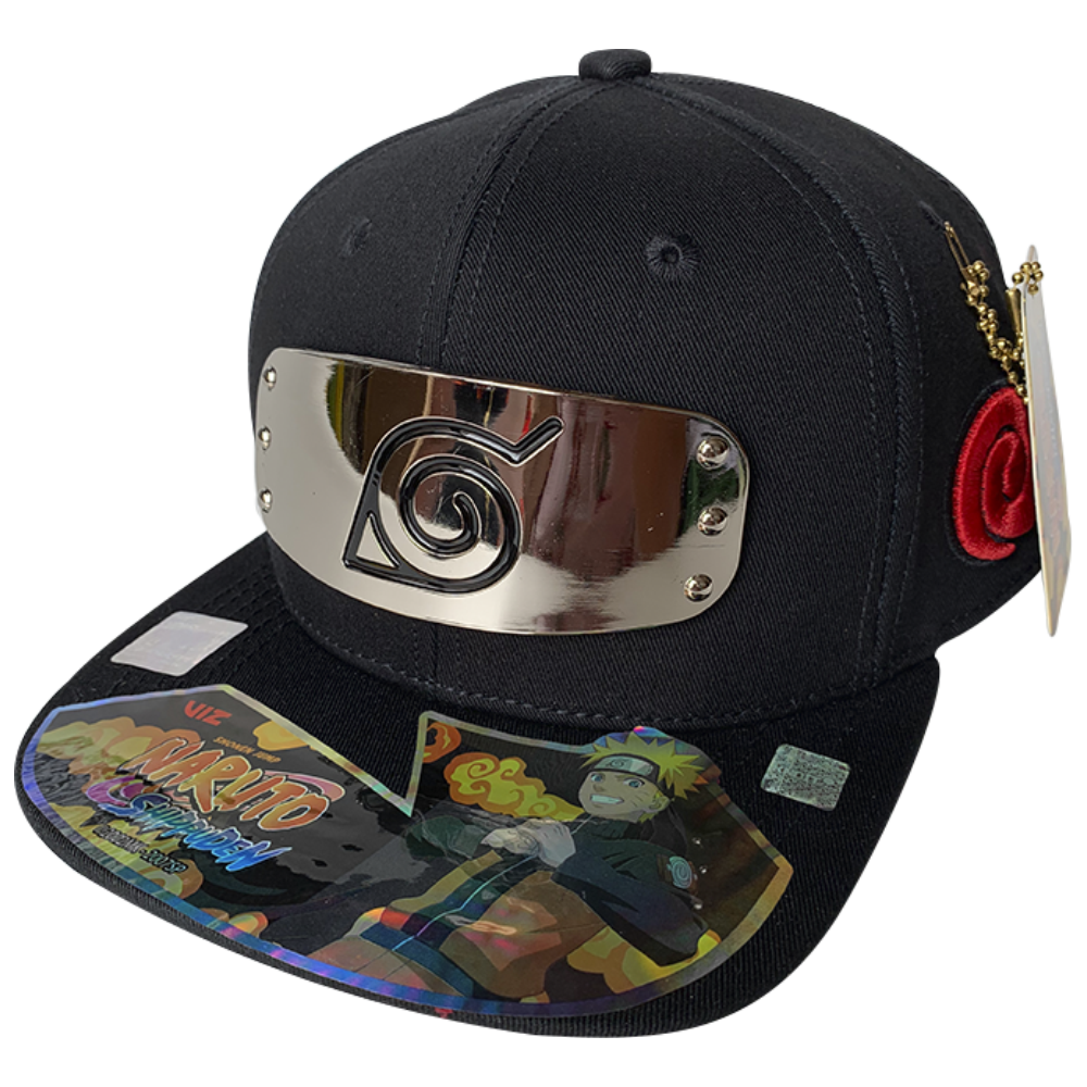 Gorra Naruto Kakashi Hatake Bandana Cromada Hidden Village Leaf, Negro, 57cm $216