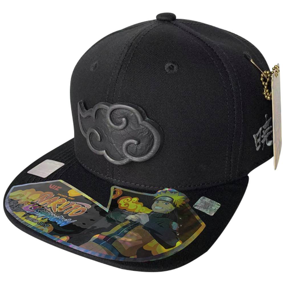 Foto 2 pulgar | Gorra Naruto Akatsuki Placa Cloud con Piel, Negro, 57cm