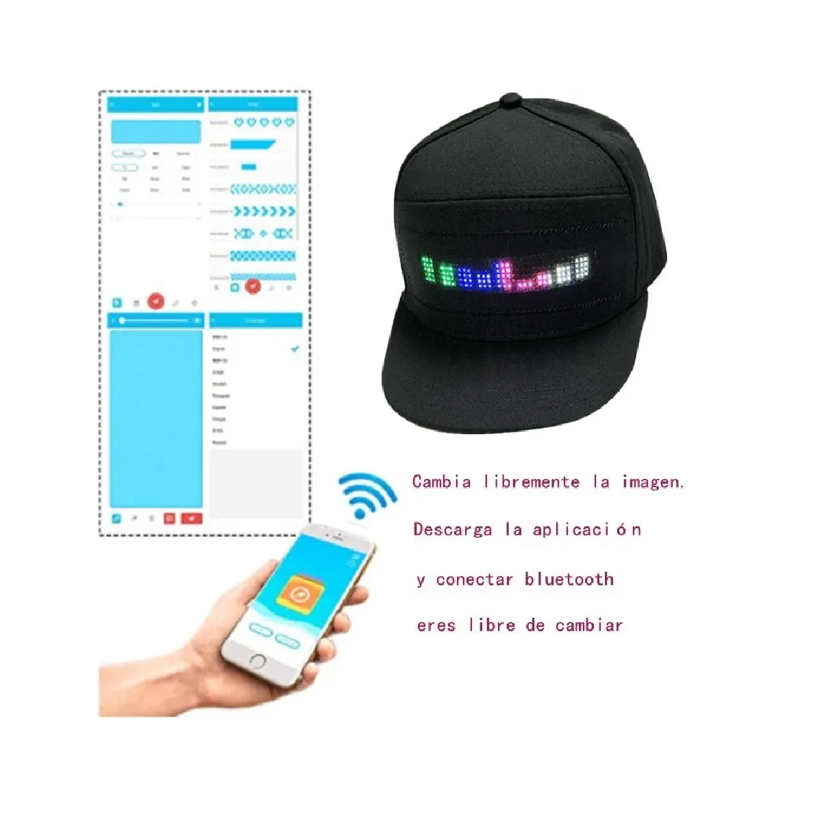 Foto 3 pulgar | Gorra con Luz Led Eo Safe Imports color Negro