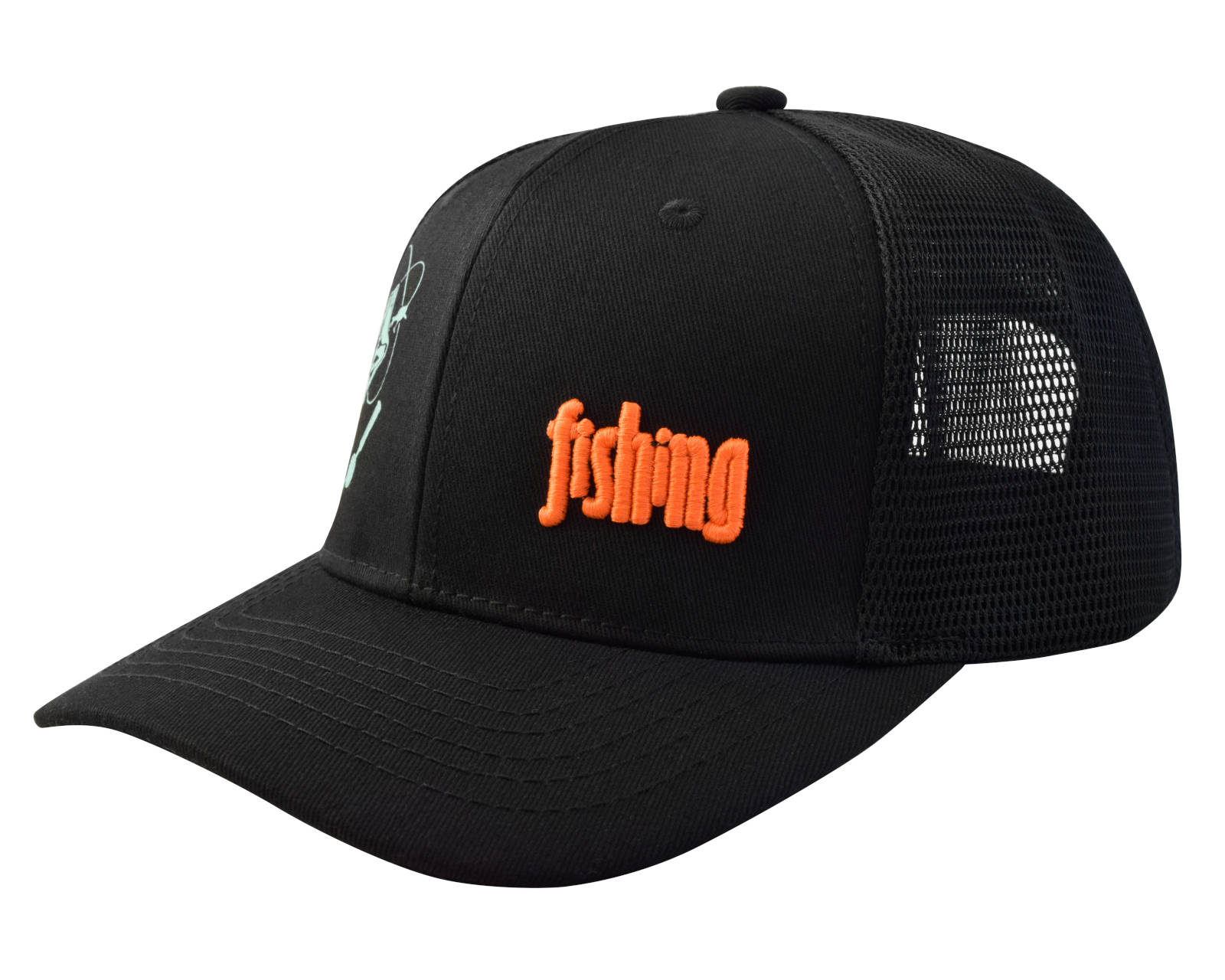 Foto 4 pulgar | Gorra con Malla y Ajustador Snapback de Plástico, Fishing, color Negro