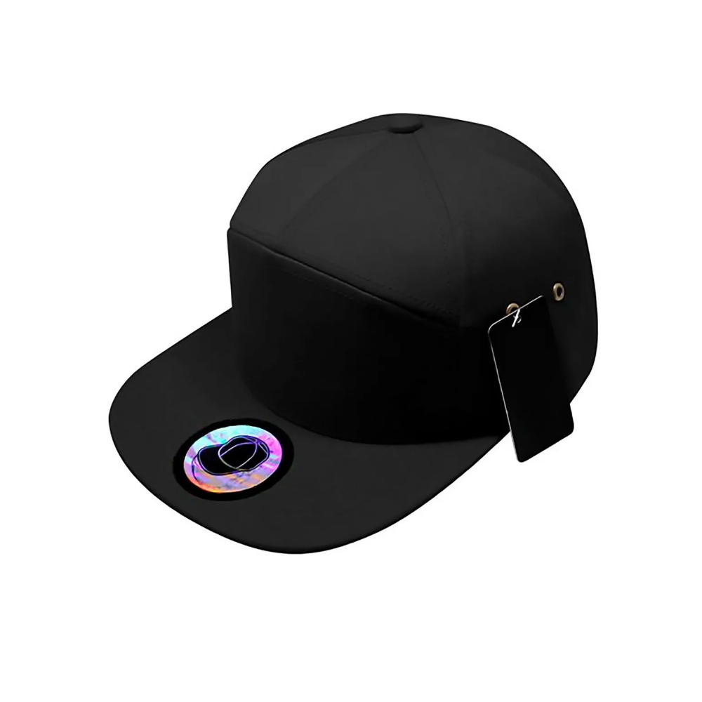 Foto 2 pulgar | Gorra Plana Lisa Unitalla 7 Paneles color Negro