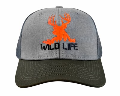 Foto 2 | Gorra Wallis Con Malla Y Ajustador De Plástico, Wild Life, Gris Con Visera Olivo