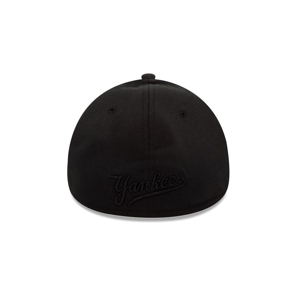 Foto 4 pulgar | Gorra New Era New York Yankees Black On Black Mlb 39thirty Elástica color Negro