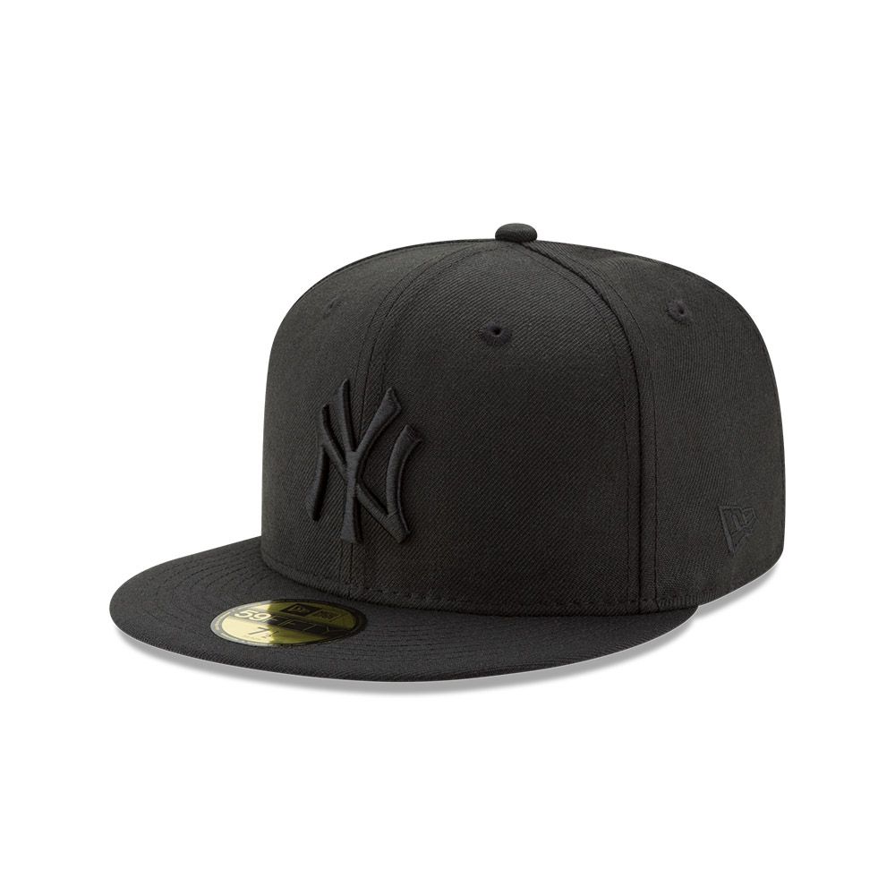 Foto 2 pulgar | Gorra New Era New York Yankees Black On Black Mlb 59fifty Cerrada color Negro