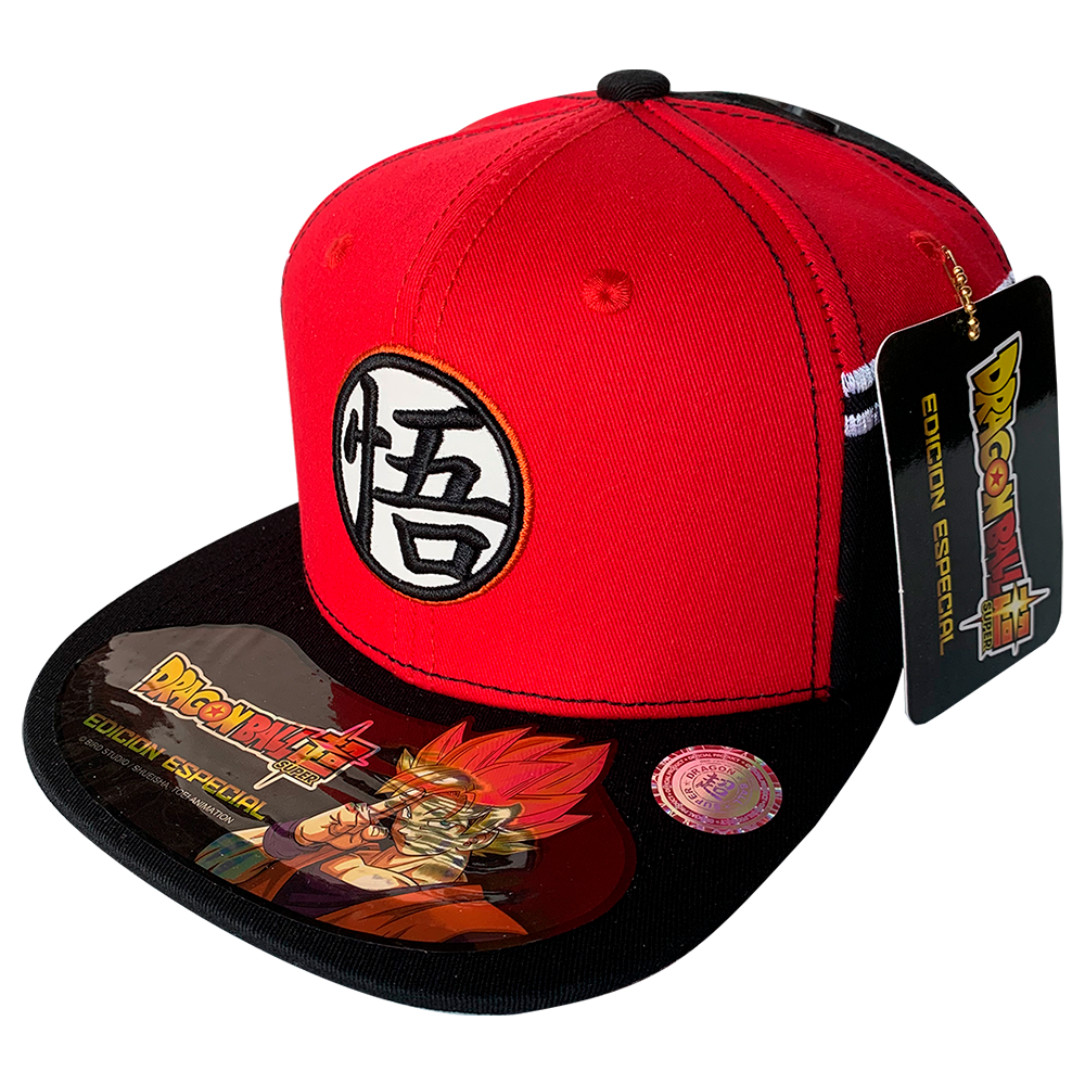 Foto 2 pulgar | Gorra Dragon Ball Super Kanji Bordado Goku color Rojo 57 Cm