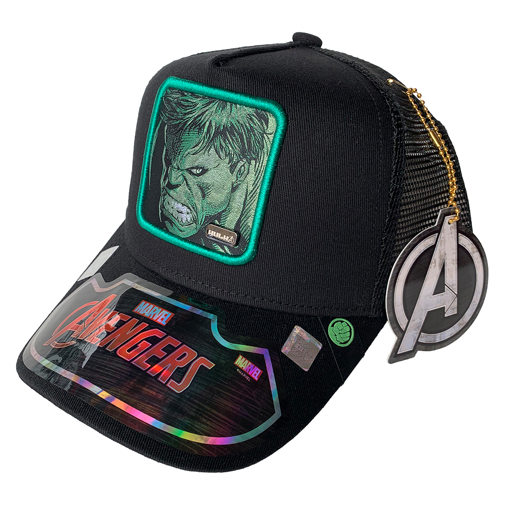 Gorra Trucker Marvel Hulk color Negro 57 CM