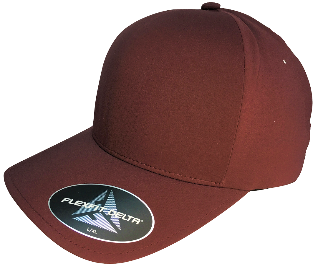 Foto 3 pulgar | Gorra Flexfit Cerrada Delta color Vino