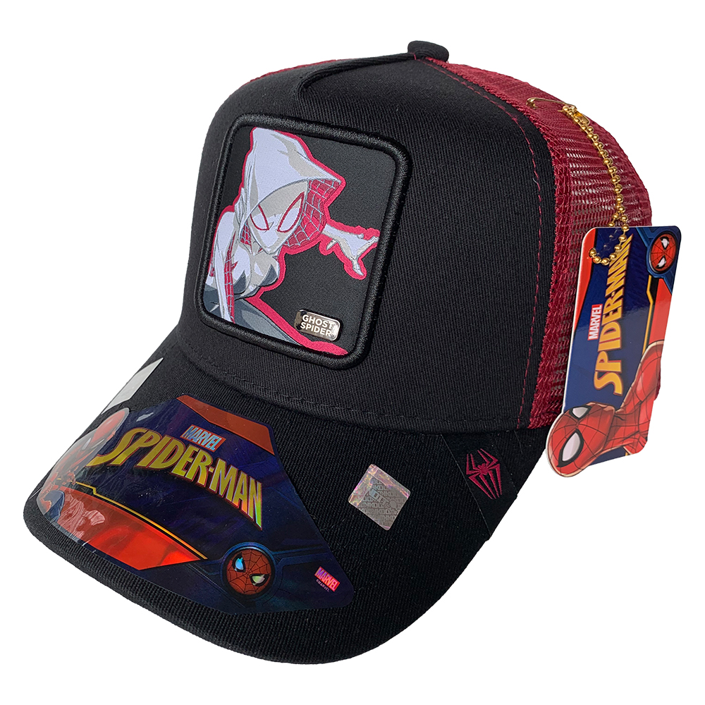 Foto 2 pulgar | Gorra Trucker Marvel Ghost Spider color Vino y Negro 57 cm