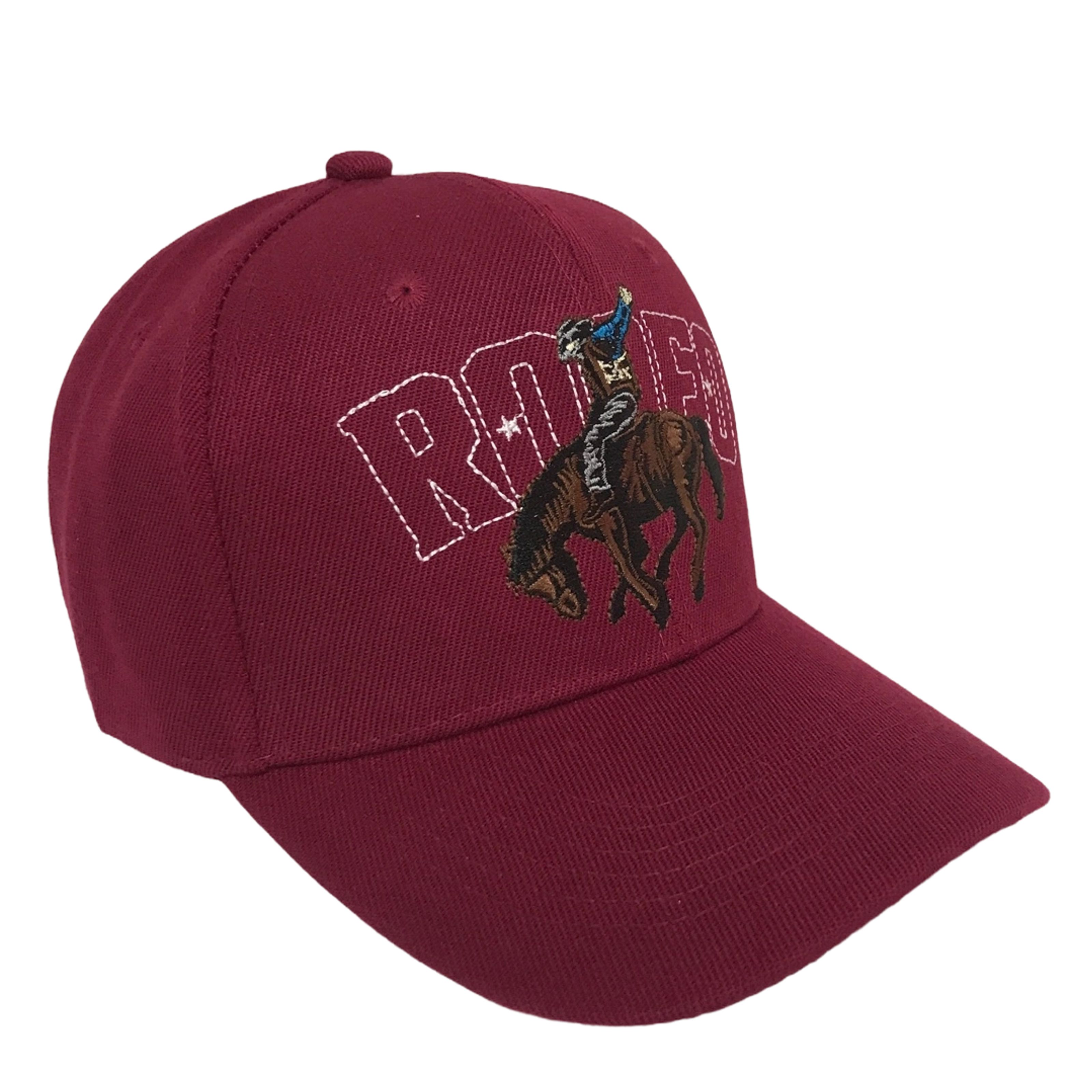 Foto 4 pulgar | Gorra Vaquera Bordada color Vino Rodeo