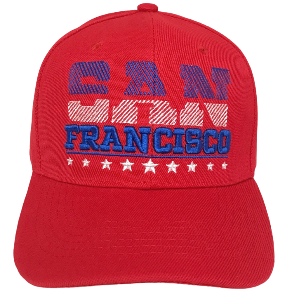 Gorra Bordada Ciudades color Rojo San Francisco