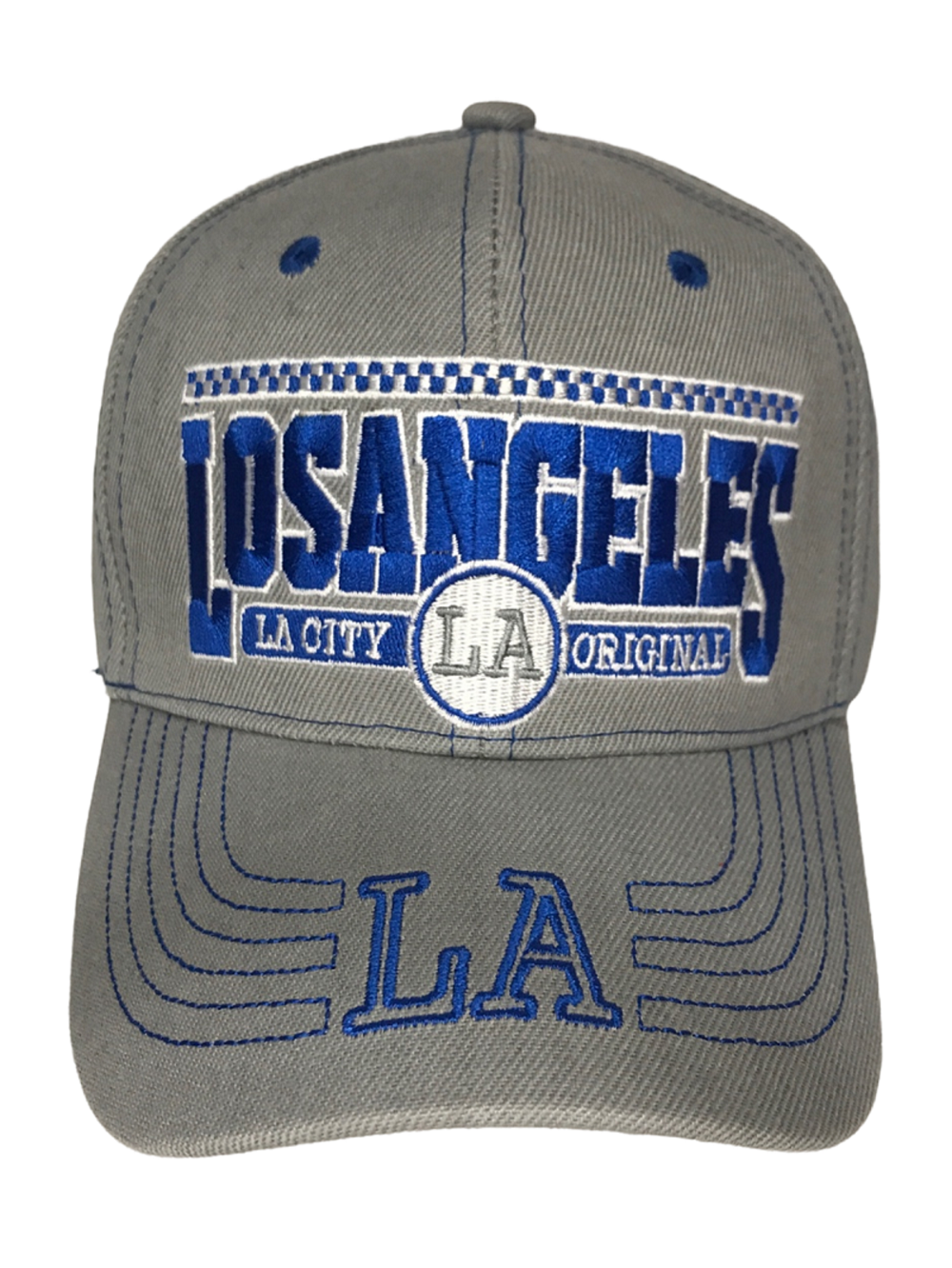 Gorra Bordada  Ciudades color Gris Los Ángeles