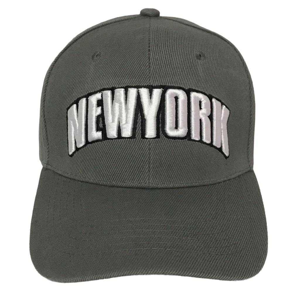 Foto 2 pulgar | Gorra Bordada Económica Genérica  color Gris conLetras de New York