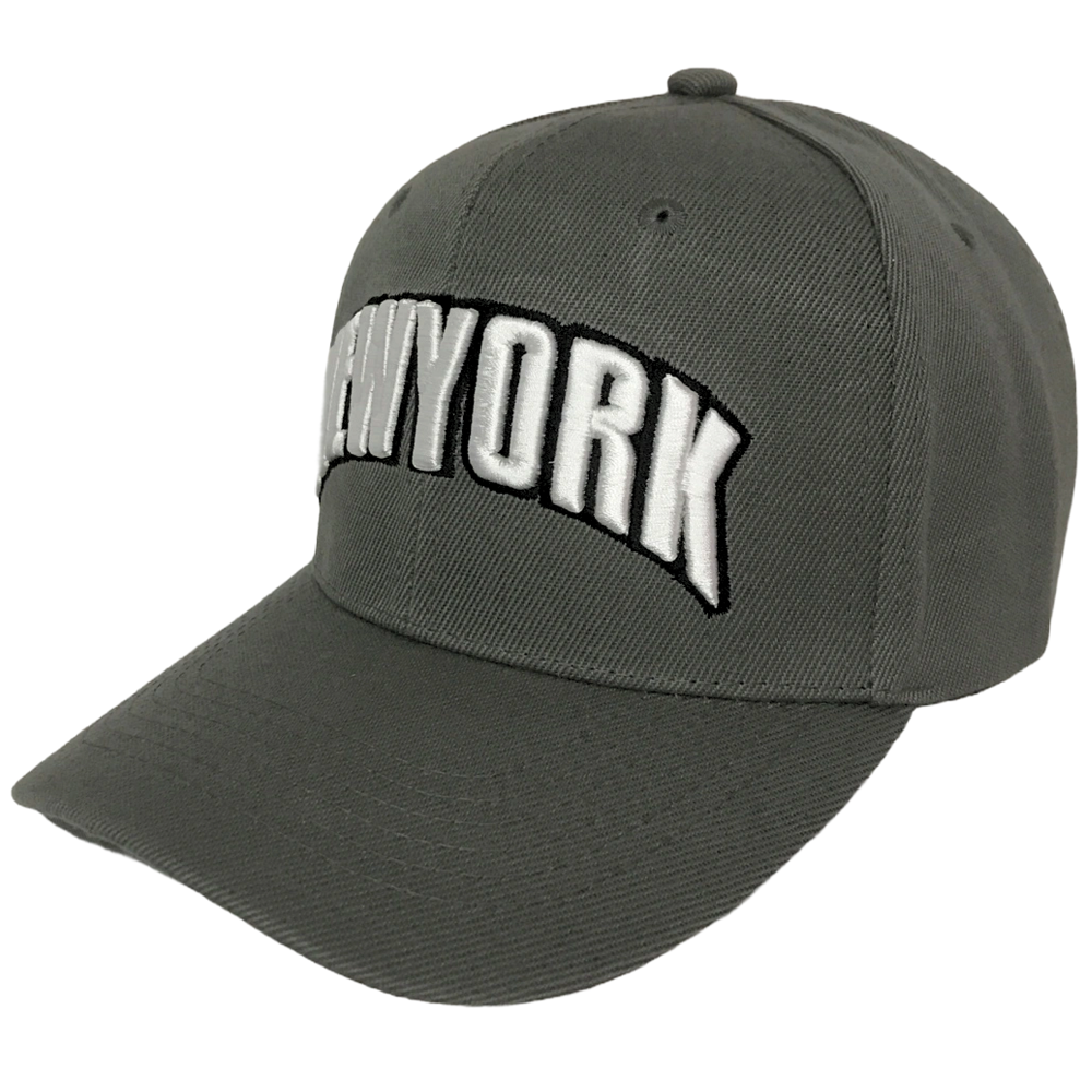 Foto 4 pulgar | Gorra Bordada Económica Genérica  color Gris conLetras de New York