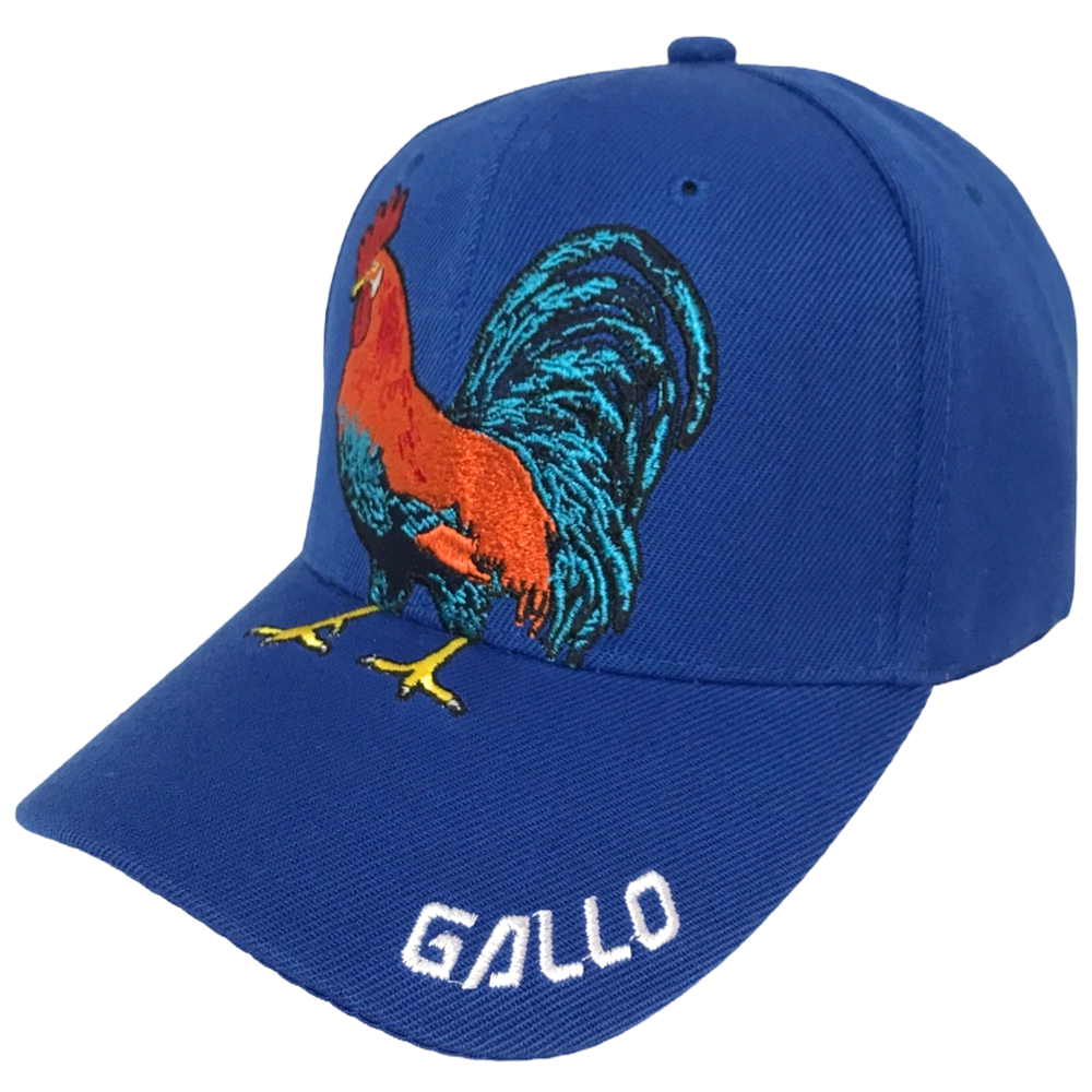 Foto 4 pulgar | Gorra Económica Vaquera Bordado de Gallo Genérica color Azul Rey