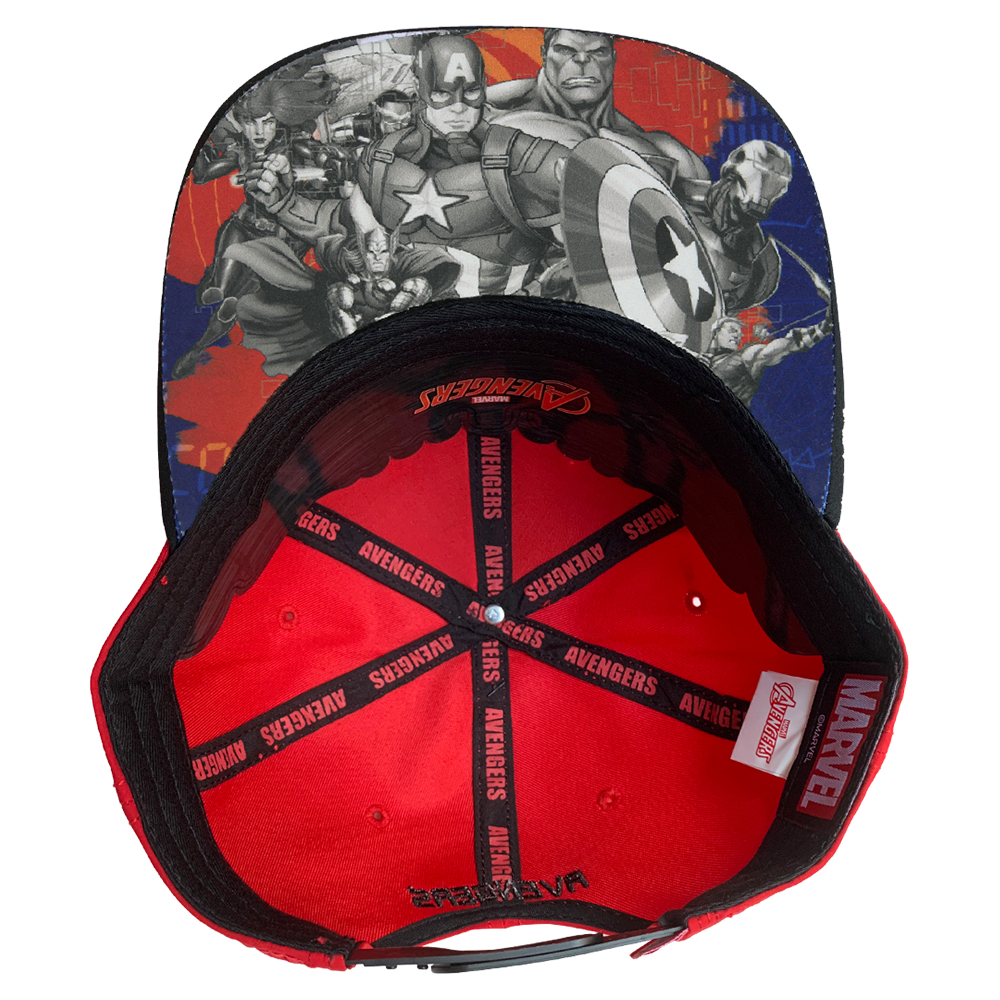 Foto 4 pulgar | Gorra Marvel Avengers color Rojo y Negro 54 CM para Niño