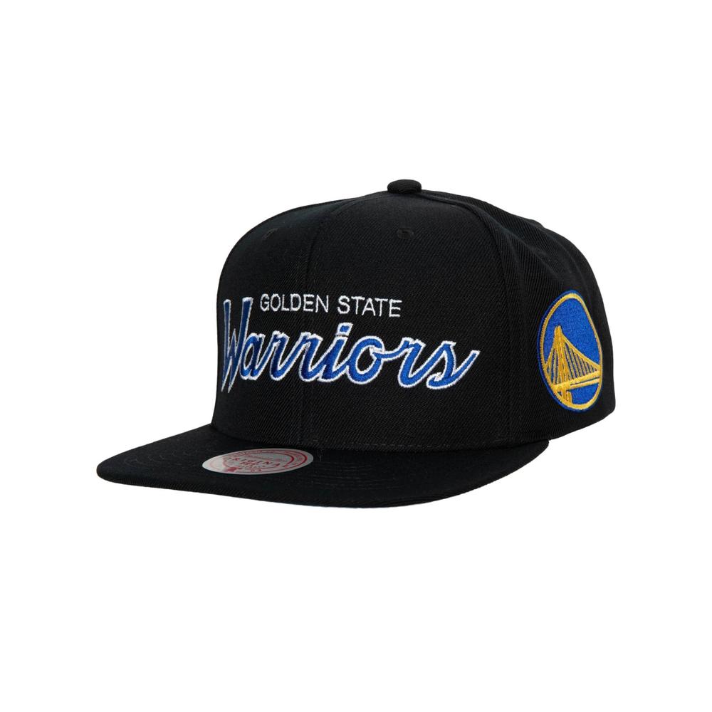 Foto 2 pulgar | Gorra Mitchell & Ness Golden State Warriors Team Script 2.0 Nba Basquetbol Color Negro