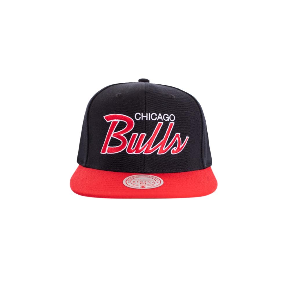 Foto 3 pulgar | Gorra Mitchell & Ness Chicago Bulls Team Script 2.0 Hwc Nba Basquetbol Color Negro