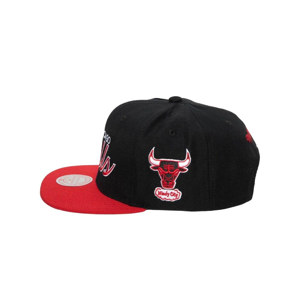 Foto 4 pulgar | Gorra Mitchell & Ness Chicago Bulls Team Script 2.0 Hwc Nba Basquetbol Color Negro