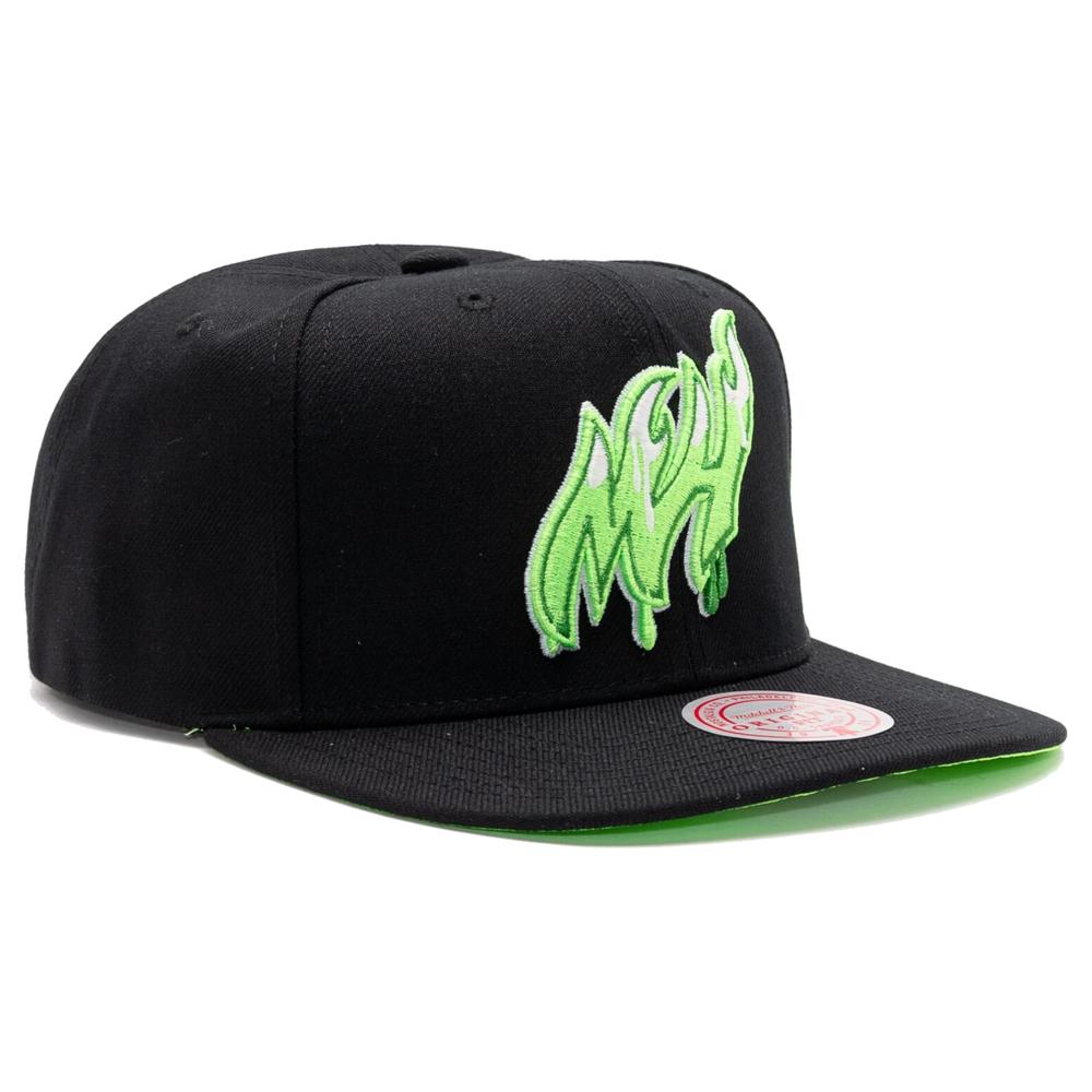 Foto 2 pulgar | Gorra Mitchell & Ness Miami Heat Slime Drip Basquetbol NBA color Negro