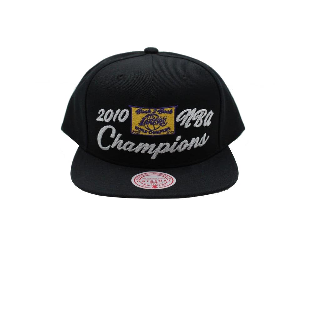 Foto 2 pulgar | Gorra Mitchell & Ness 10 Champs HWC Los Ángeles Lakers NBA Basquetbol color Negro