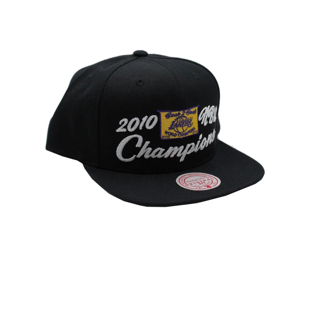 Foto 4 pulgar | Gorra Mitchell & Ness 10 Champs HWC Los Ángeles Lakers NBA Basquetbol color Negro