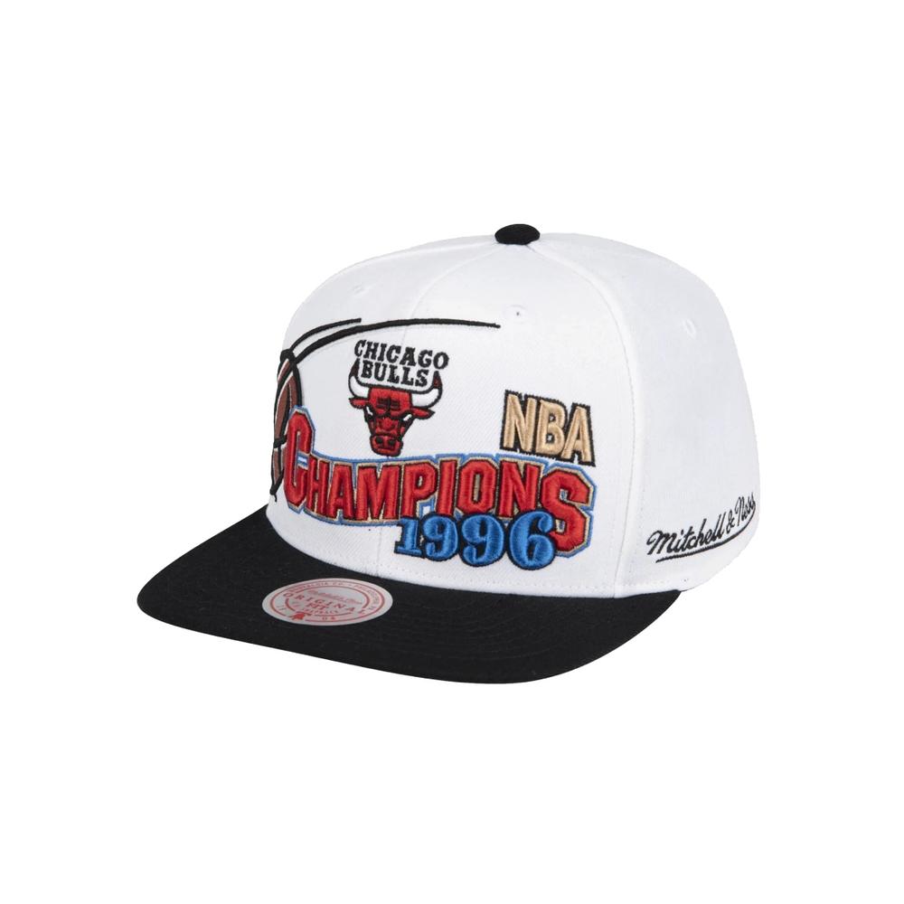 Foto 2 pulgar | Gorra Mitchell & Ness 96 Champions Wave Hwc Chicago Bulls Nba Basquetbol Color Blanco