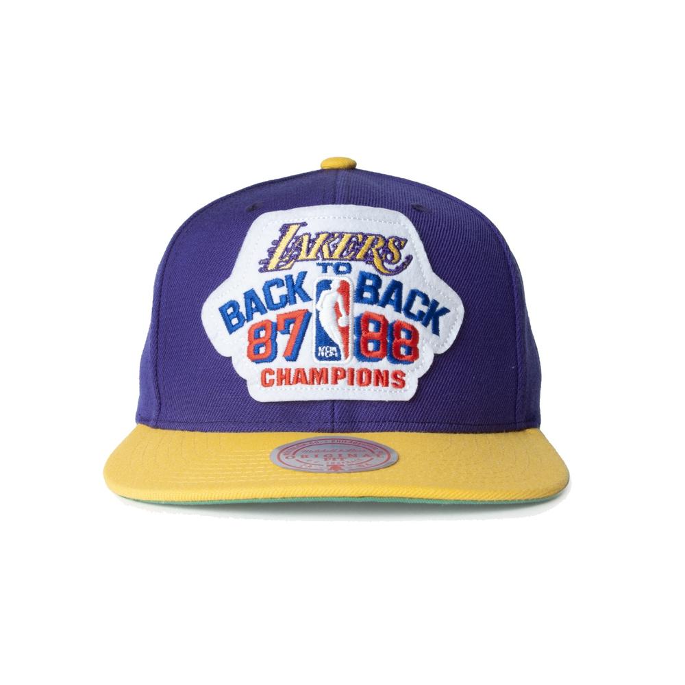 Foto 2 pulgar | Gorra Mitchell & Ness 87/88 Los Angeles Lakers Nba Basquetbol Color Púrpura